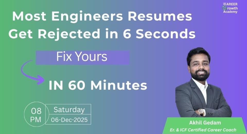 WEBNARS Most Engineers' Resumes Get Rejected in 6 Seconds — Fix Yours Live in 60 Minutes