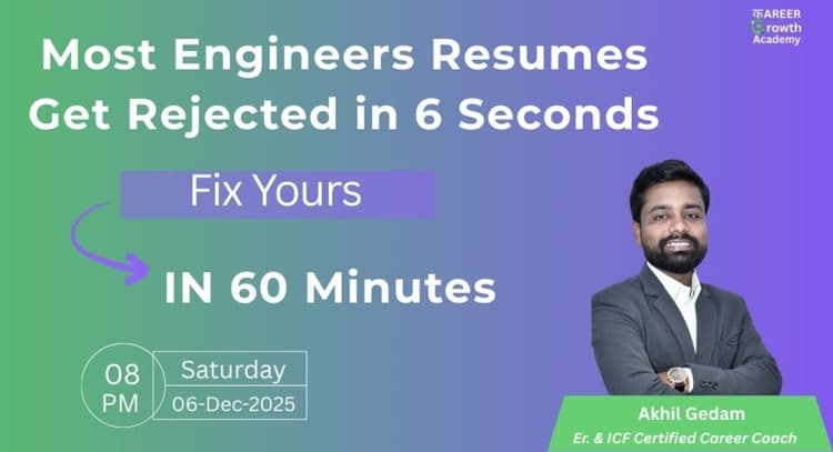 livesession | Most Engineers' Resumes Get Rejected in 6 Seconds — Fix Yours Live in 60 Minutes